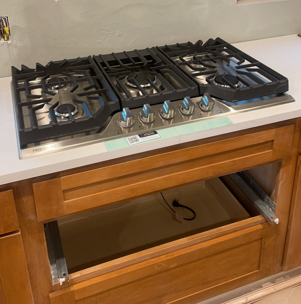 Gas stove top hookup and installation by vintage plumbing experts in Midwest city