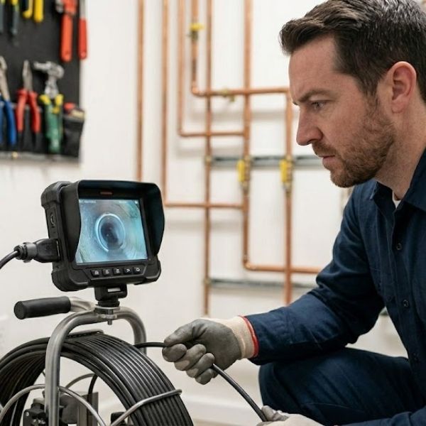 drain snaking with camera